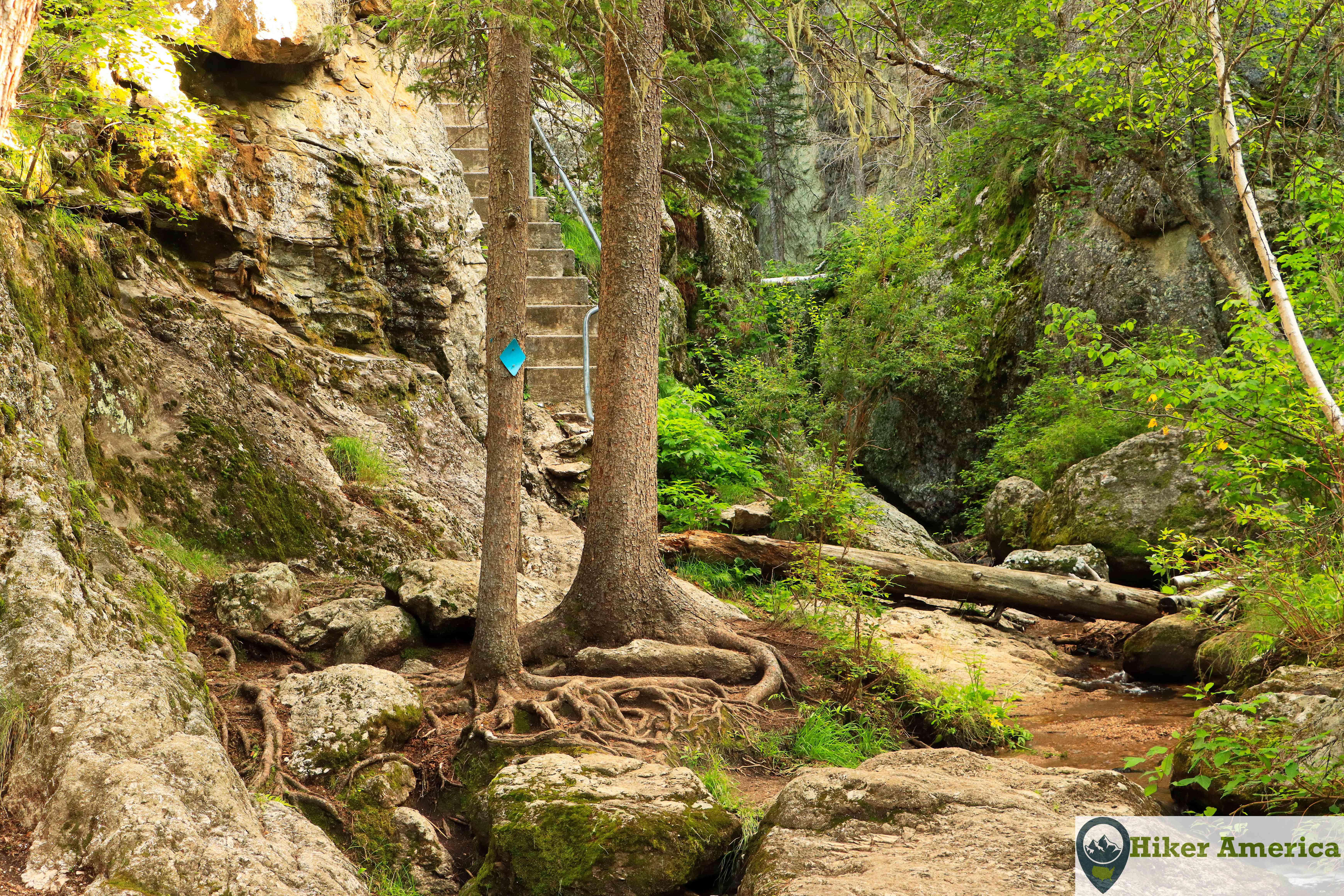 Another stairs that lead to the bottom of Sunday Gulch.
